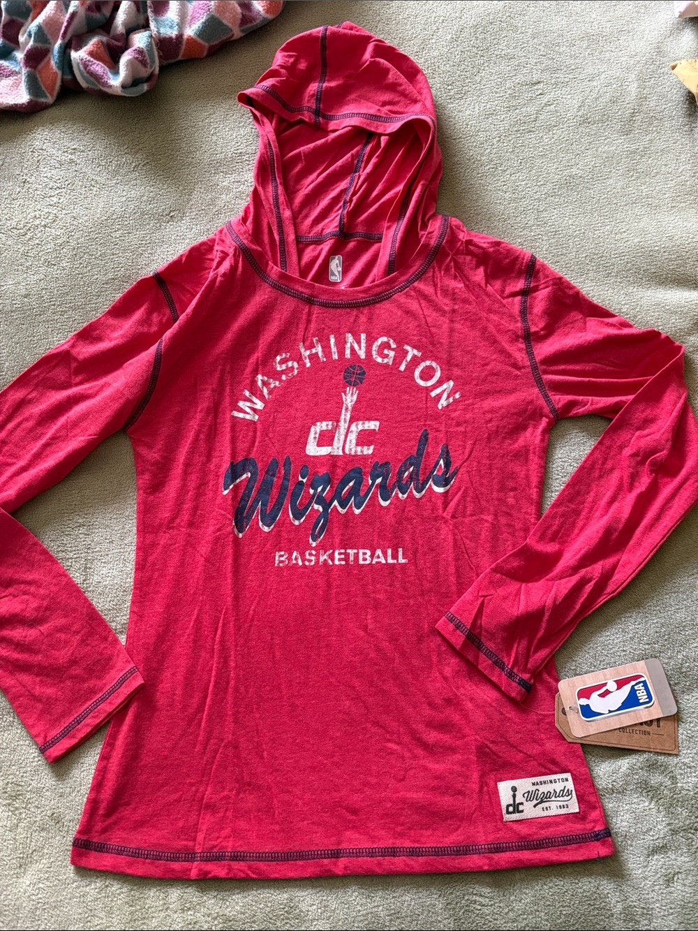NBA Washington Wizards Red Hooded Long Sleeve Shirt